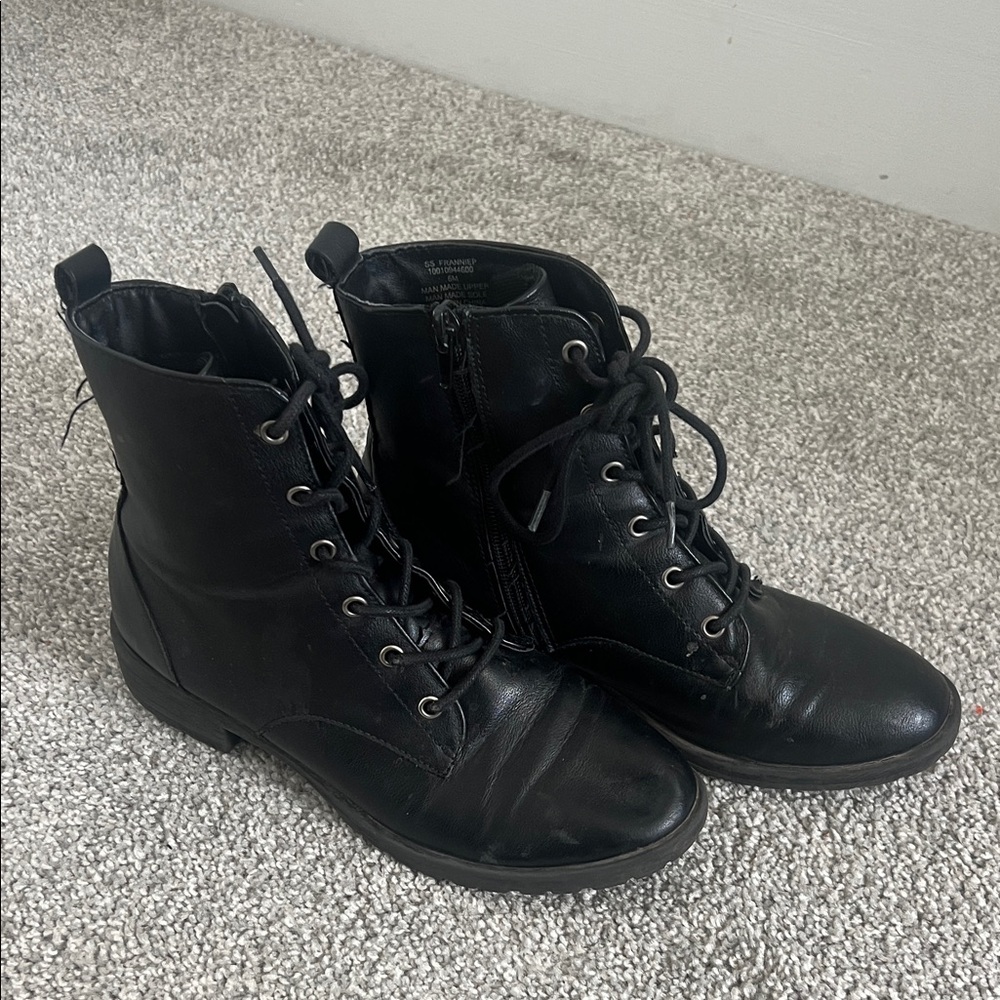 Sun + Stone Black Ankle Boots